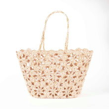 Load image into Gallery viewer, Jane | Crochet Basket | Powder Pink + Gold