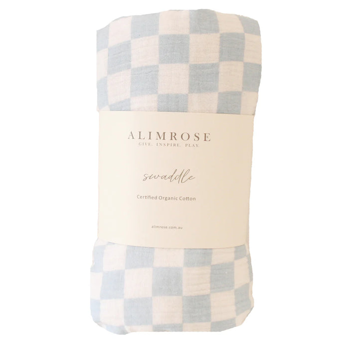 Muslin Swaddle | Blue Check