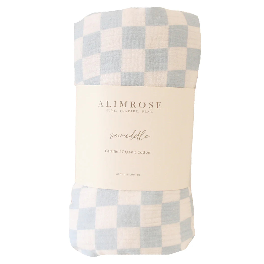 Muslin Swaddle | Blue Check