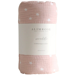 Muslin Swaddle Starry Night | Pink