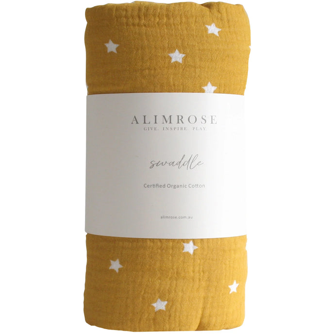 Muslin Swaddle Starry Night | Butterscotch