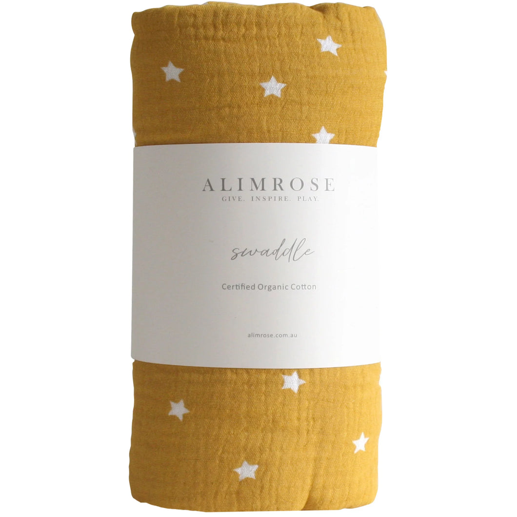 Muslin Swaddle Starry Night | Butterscotch