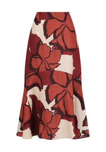 Maddox Linen Skirt | Print