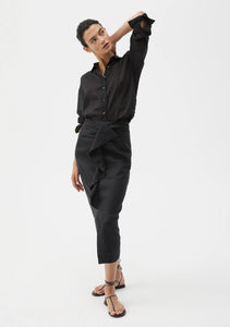 Savasi Linen Skirt | Black
