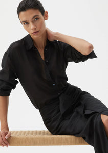 Savasi Linen Skirt | Black