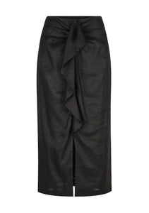 Savasi Linen Skirt | Black