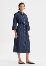 Load image into Gallery viewer, Wyatt Denim Dress | Stripe