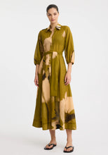 Load image into Gallery viewer, Astra Shirt Dress | Moss Print