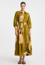 Load image into Gallery viewer, Astra Shirt Dress | Moss Print