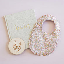 Load image into Gallery viewer, Ruffle Edge Bib | Blossom Lily Pink