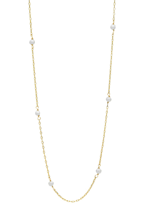 Lilibet Pearl Necklace | Gold
