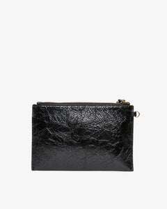 New York Coin Purse | Charcoal Crinkle
