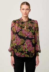 Estrella Braided Neck Blouse | Winter Granadilla