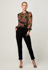 Estrella Braided Neck Blouse | Winter Granadilla