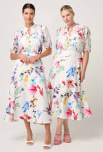 Load image into Gallery viewer, Pandorea Viscose Dobby Yoke Skirt in Plume Blossom