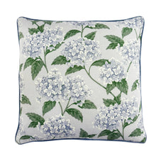 Load image into Gallery viewer, Outdoor Blue Hydrangea Cushion 