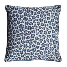 Load image into Gallery viewer, Outdoor Cushion with blue leopard print pattern 