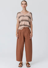 Load image into Gallery viewer, Liana V-neck Pointelle Knit | Pink/Black
