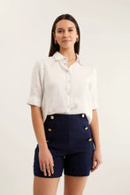 Load image into Gallery viewer, Ruby Linen Shirt in White