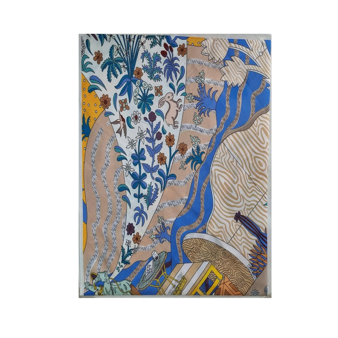Satin Scarf | Blue Mustard