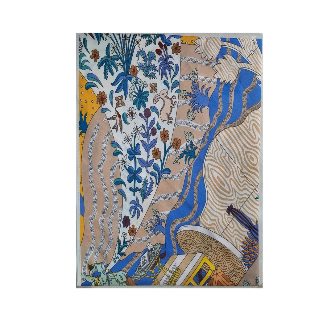 Satin Scarf | Blue Mustard