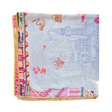 Load image into Gallery viewer, Satin Scarf | Yellow/Blue