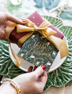 "Merry Christmas Dancers" Small Christmas Card