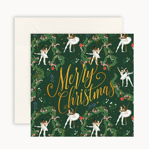 "Merry Christmas Dancers" Small Christmas Card