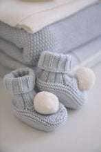 Load image into Gallery viewer, Pom Pom Baby Socks | Powder Blue