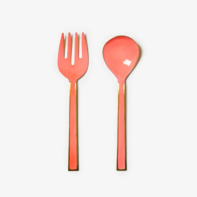 Enamel Candy Salad Servers (Set of 2)