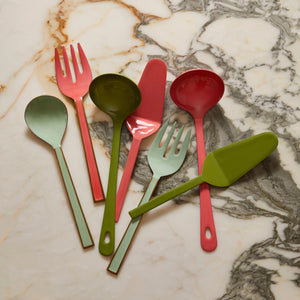 Enamel Candy Salad Servers (Set of 2)