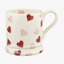 Load image into Gallery viewer, Pink Hearts 1/2 Pint Mug