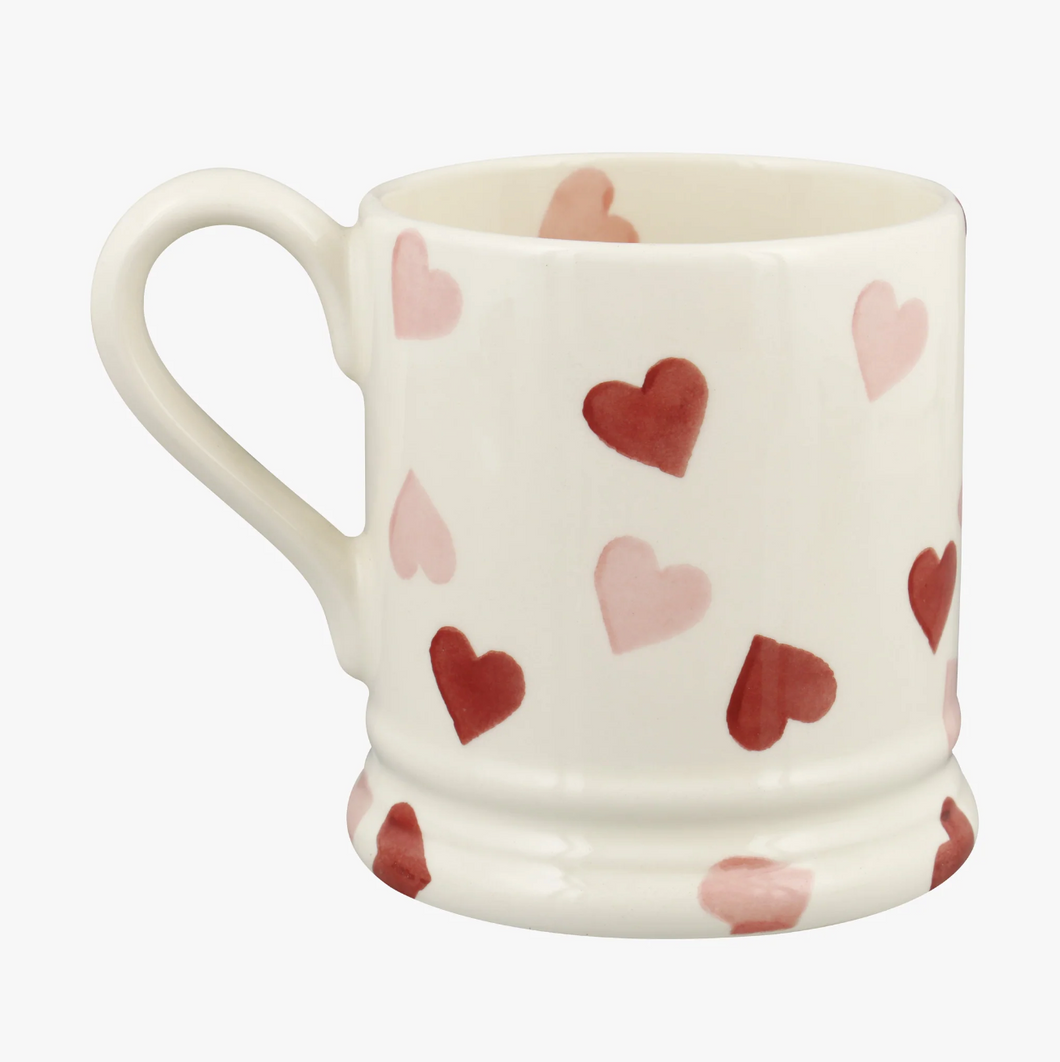 Pink Hearts 1/2 Pint Mug
