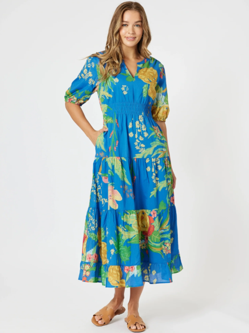 Tropics Dress | Blue/Multi