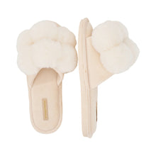 Load image into Gallery viewer, Cosy Luxe Pom Pom Slippers | Ivory