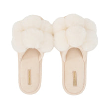 Load image into Gallery viewer, Cosy Luxe Pom Pom Slippers | Ivory