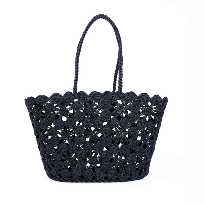 Jane | Crochet Basket | Black