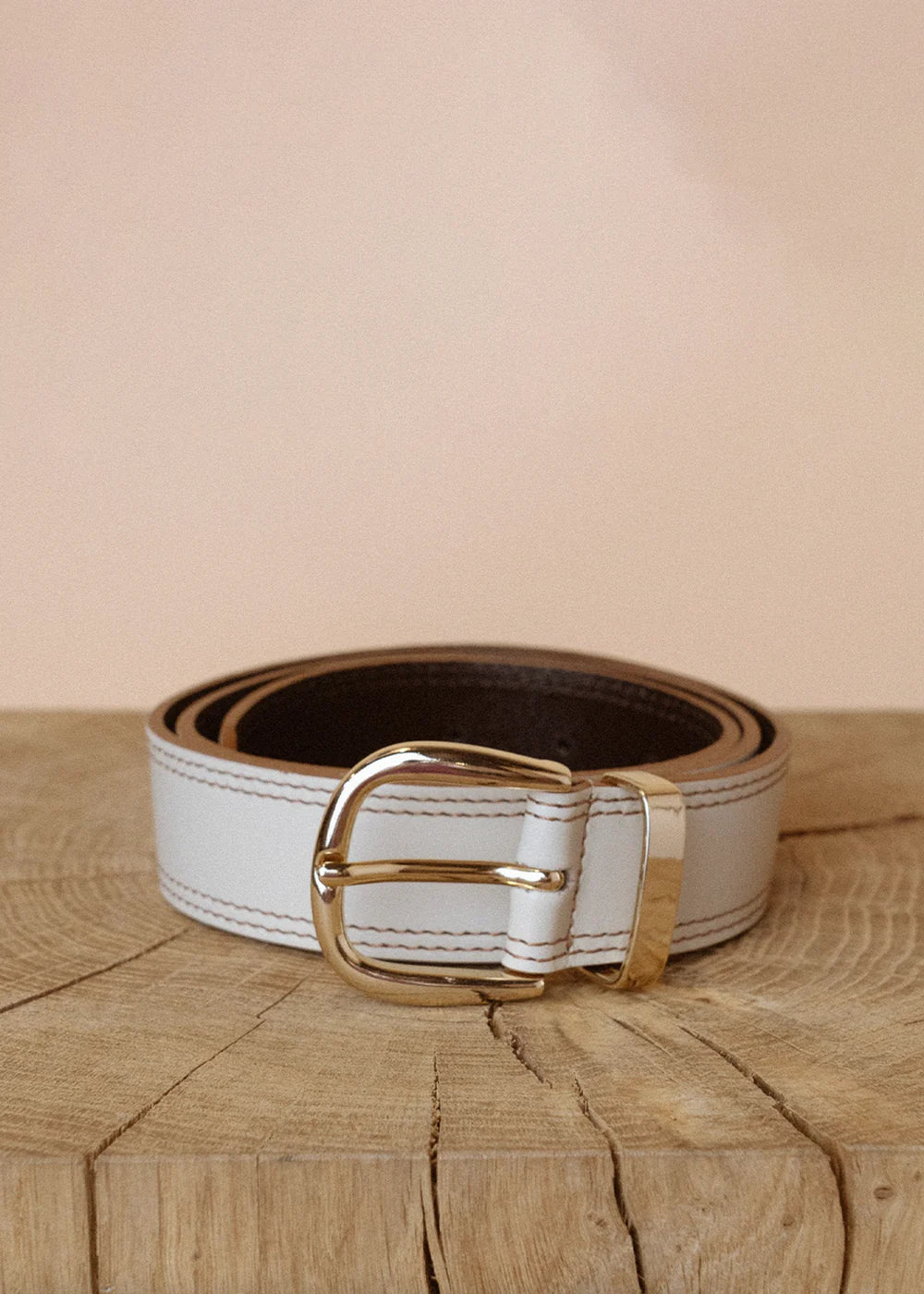 Stitch Leather Belt | Nature