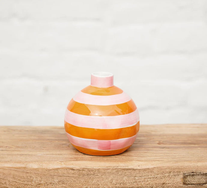 Round Bud Vase | Pink & Orange