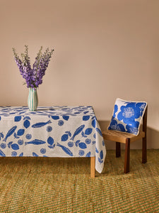 Sardines Blue | Linen Tablecloth