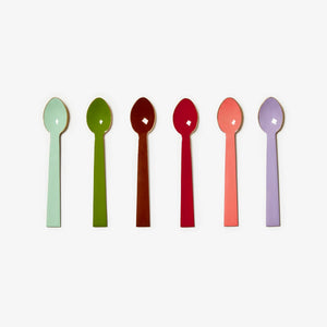 Enamel Mixed Teaspoons (Set of 6)