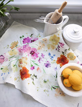 Load image into Gallery viewer, Ranunculus 100% Linen Tea Towel
