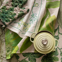 Load image into Gallery viewer, Fig Green Embroidered Tea Towel