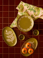 Load image into Gallery viewer, Heirloom Green Linen Tea Towel