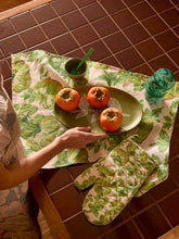 Load image into Gallery viewer, Heirloom Green Linen Tea Towel