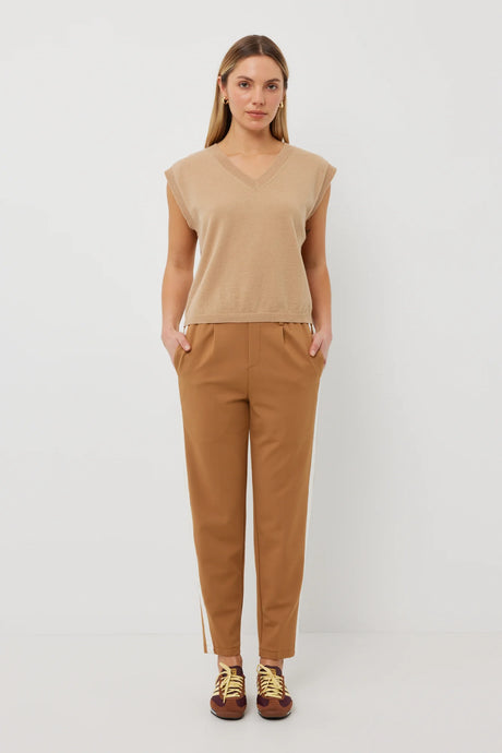 Bobbie Pants | Caramel + White