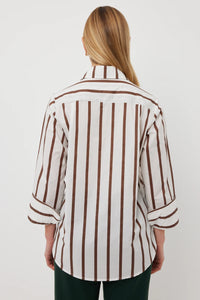 Mark Shirt | Choc Stripe