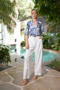 Taylor Botanical Blouse | Denim