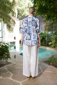 Taylor Botanical Blouse | Denim