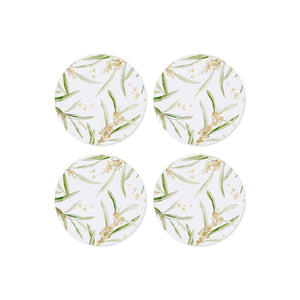 Golden Wattle Round Coaster (Set of 4)